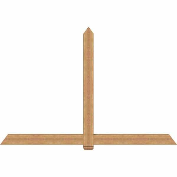 Ekena Millwork Eugene Smooth Timber Gable Bracket, Western Red Cedar, 96"W x 64"H x 5 1/2"D x 5 1/2"F, 16/12 Pitch GBW096X64X0606EUG00SWR - main